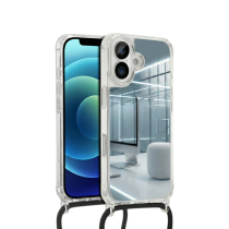 COVERME Coque Miroir iPhone 15 Plus (Cordon Noir) 